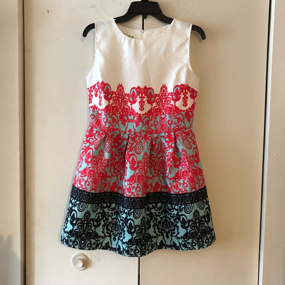 Beautiful large junior dress multi colored